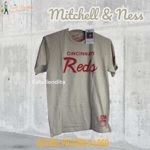 Mitchell & Ness Cincinnati Reds Men's Cooperstown Collection Cream Shirt Size M